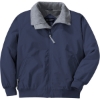 Custom Port Authority Tall Challenger Jacket. True Navy Blue/Heather Gray