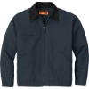 Custom CornerStone Tall Duck Cloth Work Jacket. Navy Blue/Black