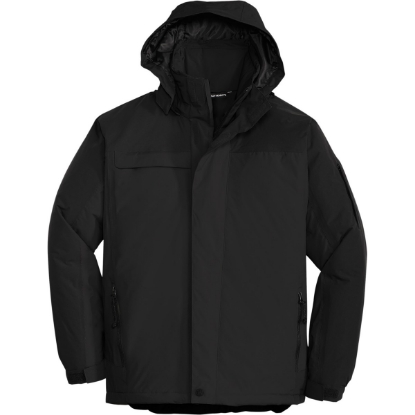Custom Port Authority Tall Nootka Jacket. Black/Black