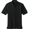 Custom Port Authority Tall Silk Touch Polo. Black