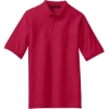 Custom Port Authority Tall Silk Touch Polo with Pocket. Red