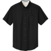 Custom Port Authority Tall Short Sleeve Easy Care Shirt. Black/Light Stone Beige