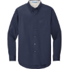 Custom Port Authority Tall Long Sleeve Easy Care Shirt. Navy Blue/Light Stone Beige