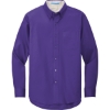 Custom Port Authority Tall Long Sleeve Easy Care Shirt. Purple/Light Stone Beige