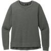 Custom TravisMathew Womens Long Weekend Crew Dark Gray Heather
