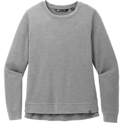 Custom TravisMathew Womens Long Weekend Crew LtGreyHt