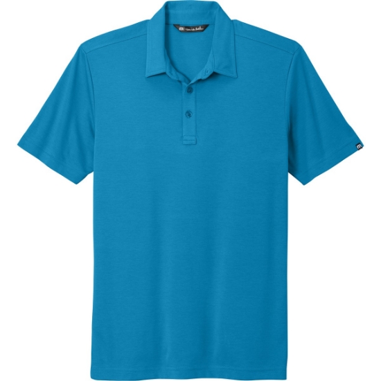 Custom TravisMathew Oceanside Solid Polo. Classic Blue