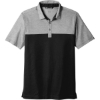 Custom TravisMathew Oceanside Blocked Polo. Black Heather/Black