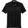Custom TravisMathew Monterey Chest Stripe Polo Black