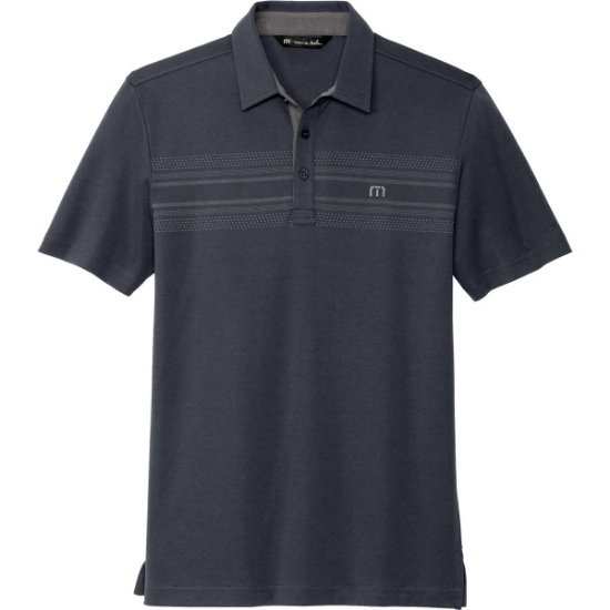 Custom TravisMathew Monterey Chest Stripe Polo Blue Nights