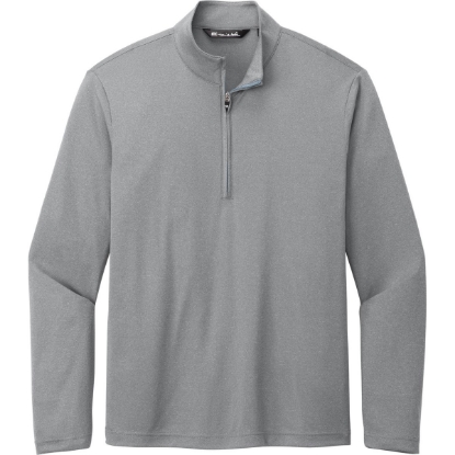 Custom TravisMathew Coto Performance 1/4-Zip Quiet Shade Gray Heather