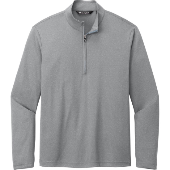 Custom TravisMathew Coto Performance 1/4-Zip Quiet Shade Gray Heather