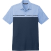 Custom TravisMathew Sunset Blocked Polo Riviera Blue Heather/Blue Nights