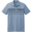 Custom TravisMathew Coastal Chest Stripe Polo Opal Blue Heather