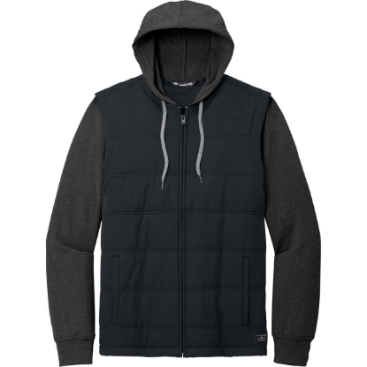 Custom TravisMathew Tides Up Hooded Jacket Black/Black Heather