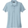 Custom TravisMathew Womens Oceanside Heather Polo Allure Heather Blue