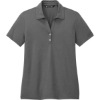 Custom TravisMathew Womens Coto Performance Polo Quiet Shade Gray/Black