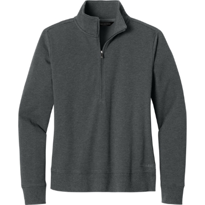 Custom TravisMathew Womens Ocean Villa 1/4-Zip Dark Gray Heather