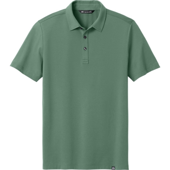 Custom TravisMathew Glenview Solid Polo Laurel Green