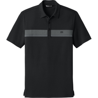 Custom TravisMathew Glenview Stripe Polo Black