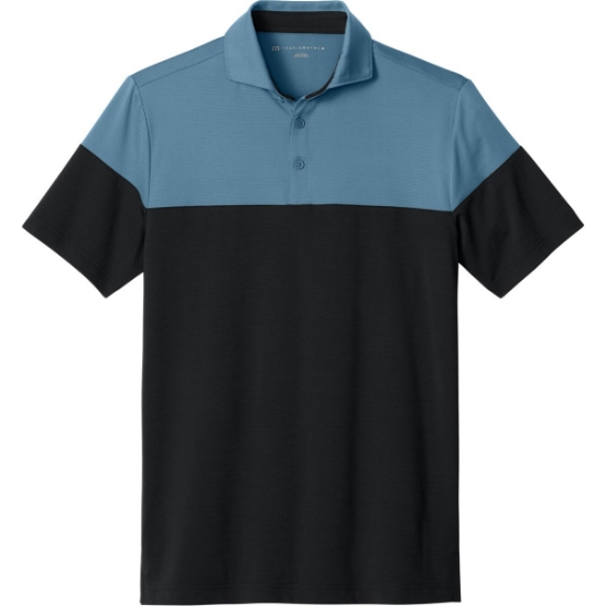 Custom TravisMathew Onward Colorblock Polo Copen Blue/Black