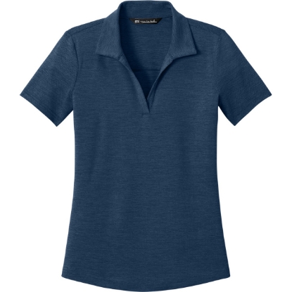 Custom TravisMathew Womens Onward Polo Navy Heather Blue