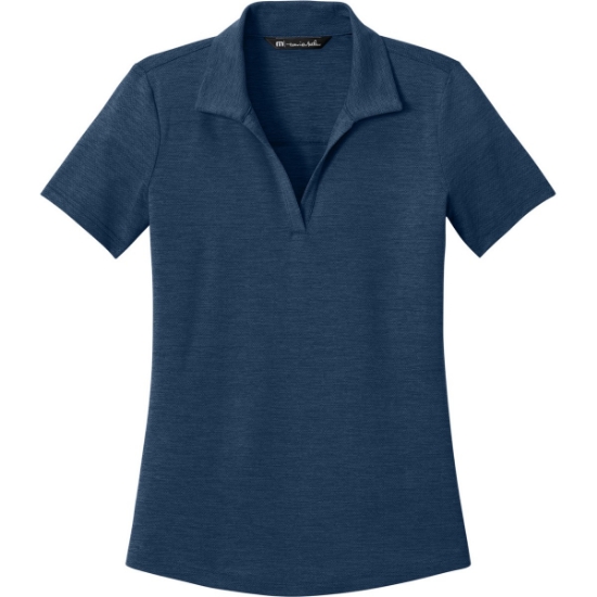 Custom TravisMathew Womens Onward Polo Navy Heather Blue