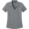 Custom TravisMathew Womens Onward Polo Quiet Shade Gray Heather
