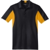 Custom Sport-Tek Tall Side Blocked Micropique Sport-Wick Polo. Black/Gold