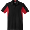 Custom Sport-Tek Tall Side Blocked Micropique Sport-Wick Polo. Black/True Red