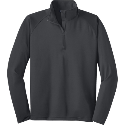 Custom Sport-Tek Tall Sport-Wick Stretch 1/4-Zip Pullover. Charcoal Grey