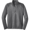 Custom Sport-Tek Tall Sport-Wick Stretch 1/4-Zip Pullover. Charcoal Gray Heather