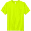 Custom Volunteer Knitwear All-American Pocket Tee Safety Green