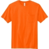 Custom Volunteer Knitwear All-American Pocket Tee Safety Orange