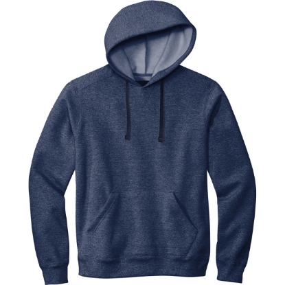 Custom Volunteer Knitwear Chore Fleece Pullover Hoodie Strong Navy Blue Heather