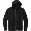 Custom Volunteer Knitwear Chore Fleece Full-Zip Hoodie Deep Black