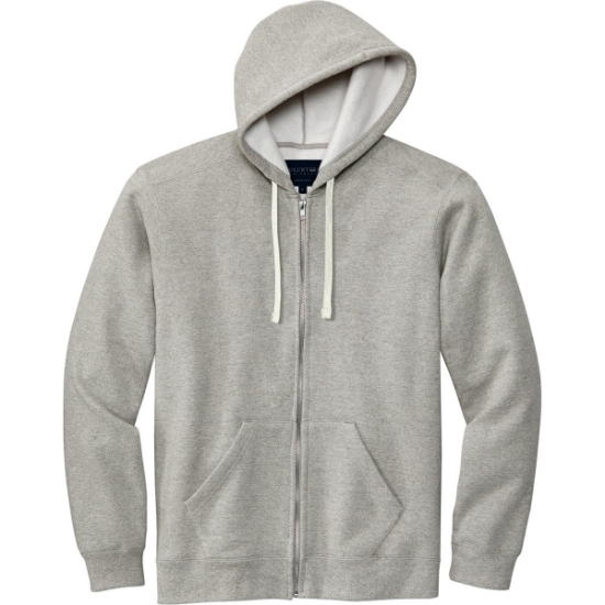 Custom Volunteer Knitwear Chore Fleece Full-Zip Hoodie HthrGrey