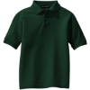 Custom Port Authority Youth Silk Touch Polo. Dark Green