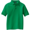 Custom Port Authority Youth Silk Touch Polo. Kelly Green