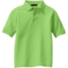 Custom Port Authority Youth Silk Touch Polo. Lime Green