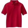 Custom Port Authority Youth Silk Touch Polo. Red