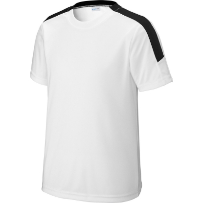 Custom Sport-Tek Youth Competitor United Crew White/Black