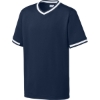 Custom Sport-Tek Youth Tough Mesh V-Neck Baseball Jersey True Navy Blue/White