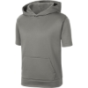 Custom Sport-Tek Youth Sport-Wick Fleece Short Sleeve Hooded Pullover. Dark Smoke Gray