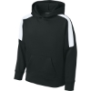 Custom Sport-Tek Youth Sport-Wick Fleece United Pullover Hoodie Black/White
