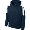 Custom Sport-Tek Youth Sport-Wick Fleece United Pullover Hoodie Navy Blue/White