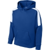 Custom Sport-Tek Youth Sport-Wick Fleece United Pullover Hoodie True Royal Blue/White