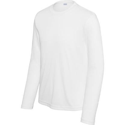 Custom Sport-Tek Youth Long Sleeve PosiCharge Competitor Tee. White