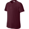 Custom Sport-Tek Youth PosiCharge Competitor 2-Button Henley Maroon Red