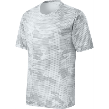 Custom Sport-Tek Youth CamoHex Tee. White